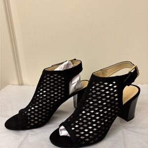 Liz Claiborne Gemma Black Cutout Heels